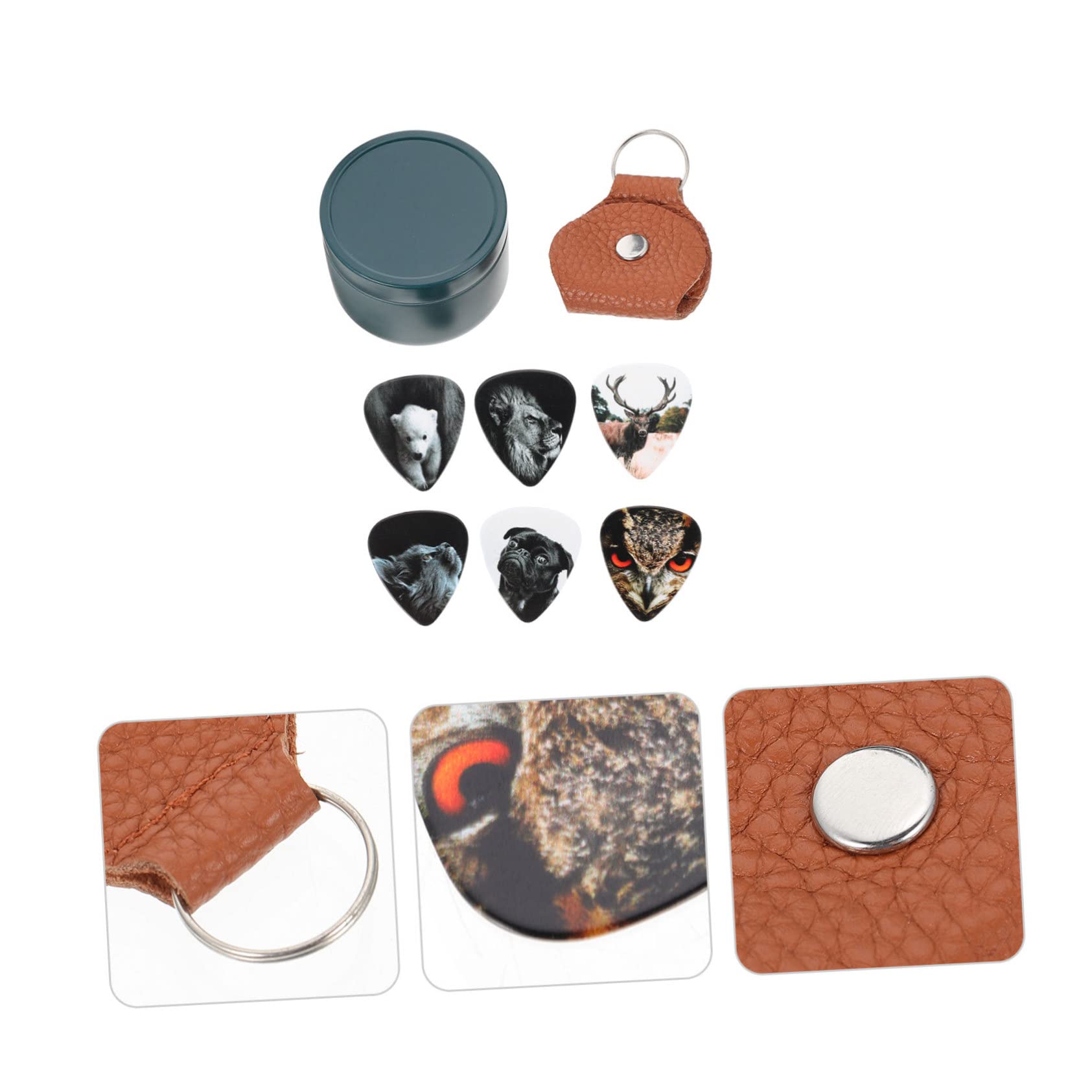 Abaodam 4sets Plettri Per Chitarra Celluloide Con Scatola e Sacchetto Accessori Per Chitarra Elettrica e Acustica Plettri Leggeri e Resistenti Per Musicisti Principianti e Professionisti