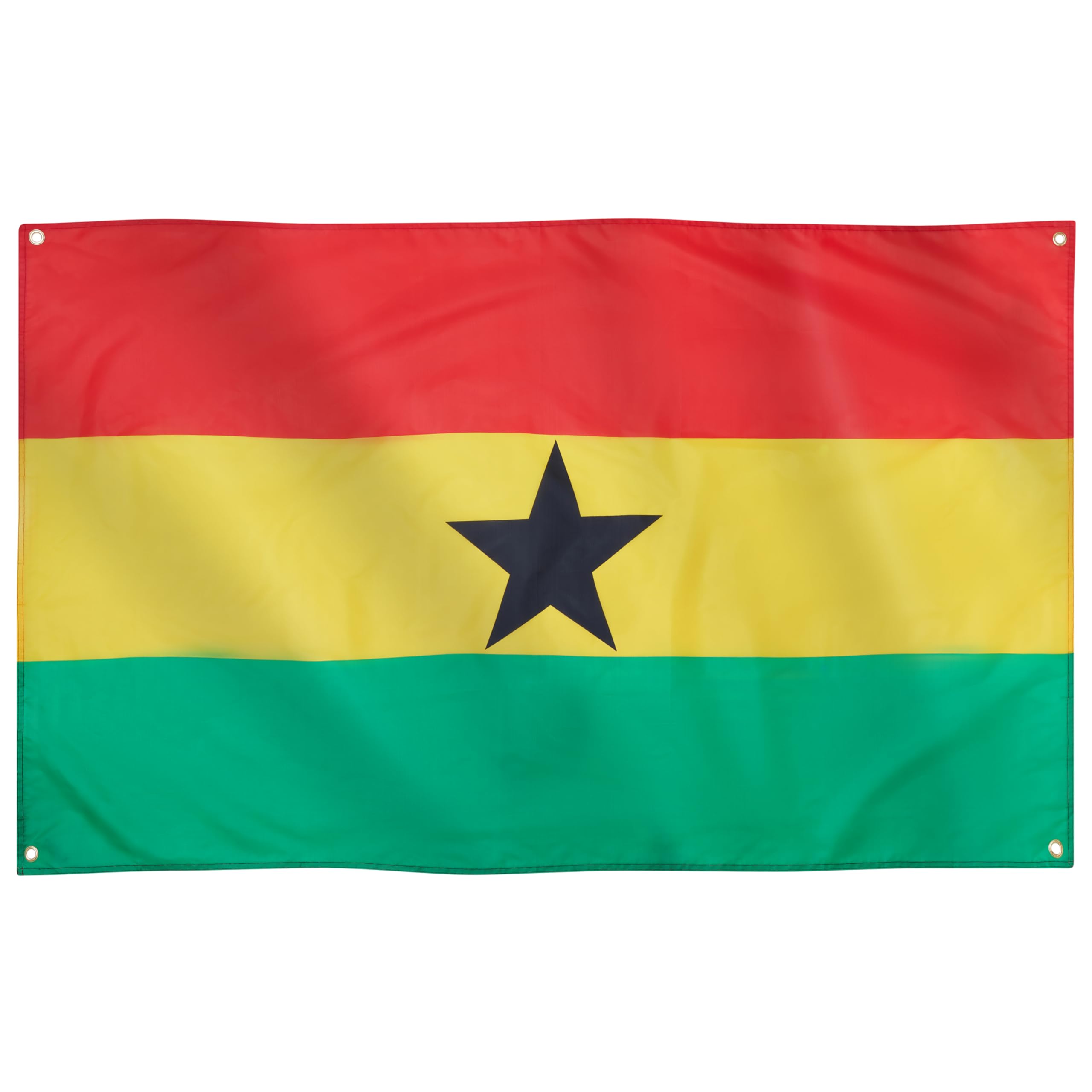 Runesol Ghana Flag, 91x152cm, 3ft x 5ft, 4 Grommets, Eyelet In Every Corner, Ghanian Flag, Constitution Day