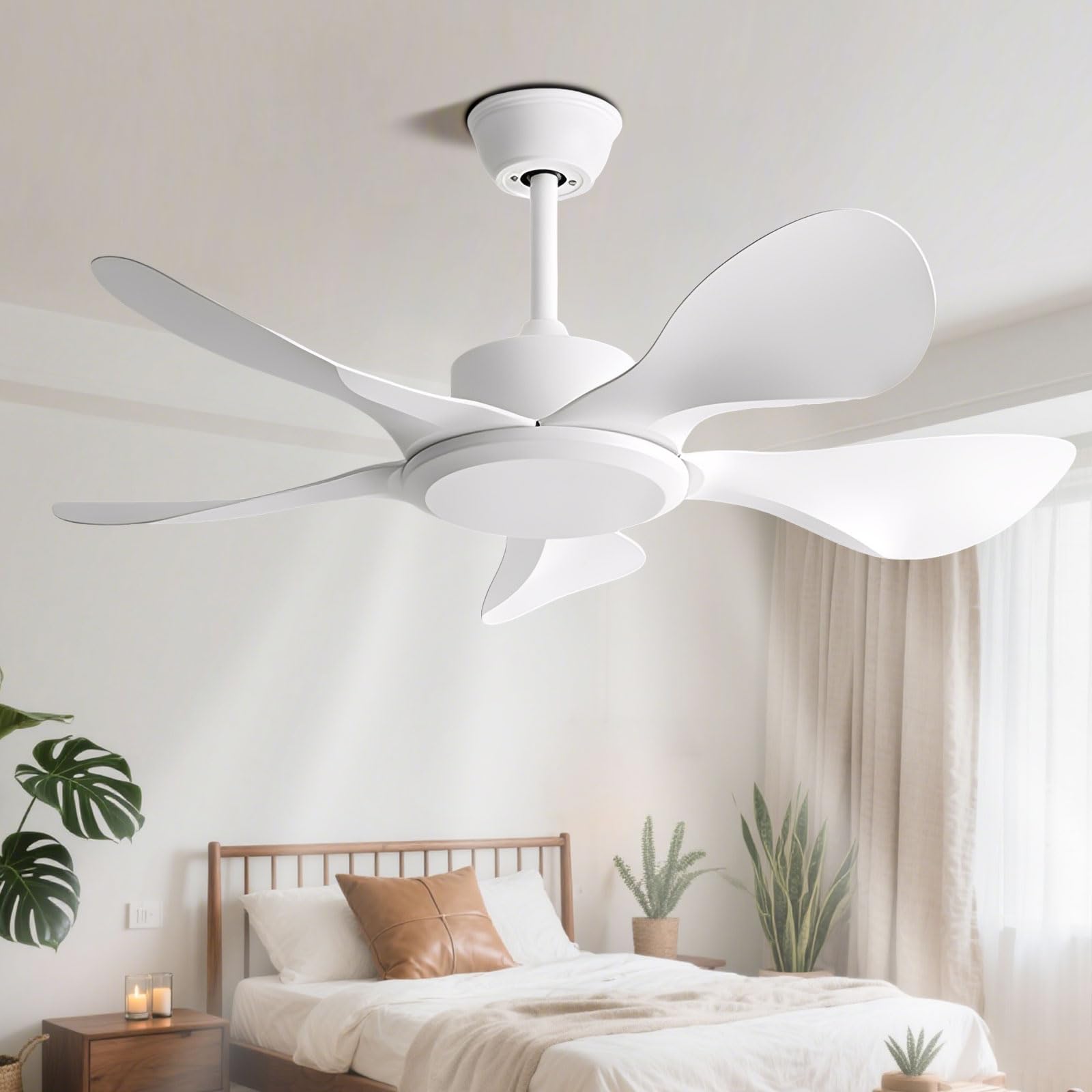 Ventilateur de plafond 40" moteur DC sans lumière à 6 vitesses pour salon