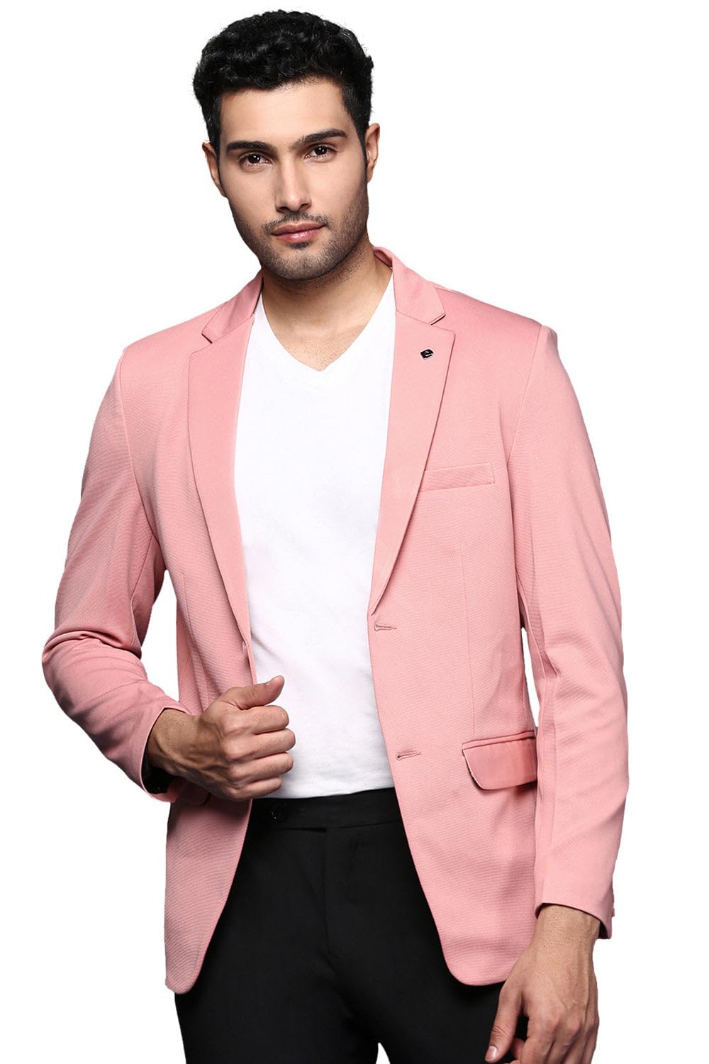 showoffff Men Solid Single Breasted Formal Blazer | Notched Lapel Full Sleeves Cotton Blazer for Mens | Slim Fit Regular Length Blazer for Men's-picture-35