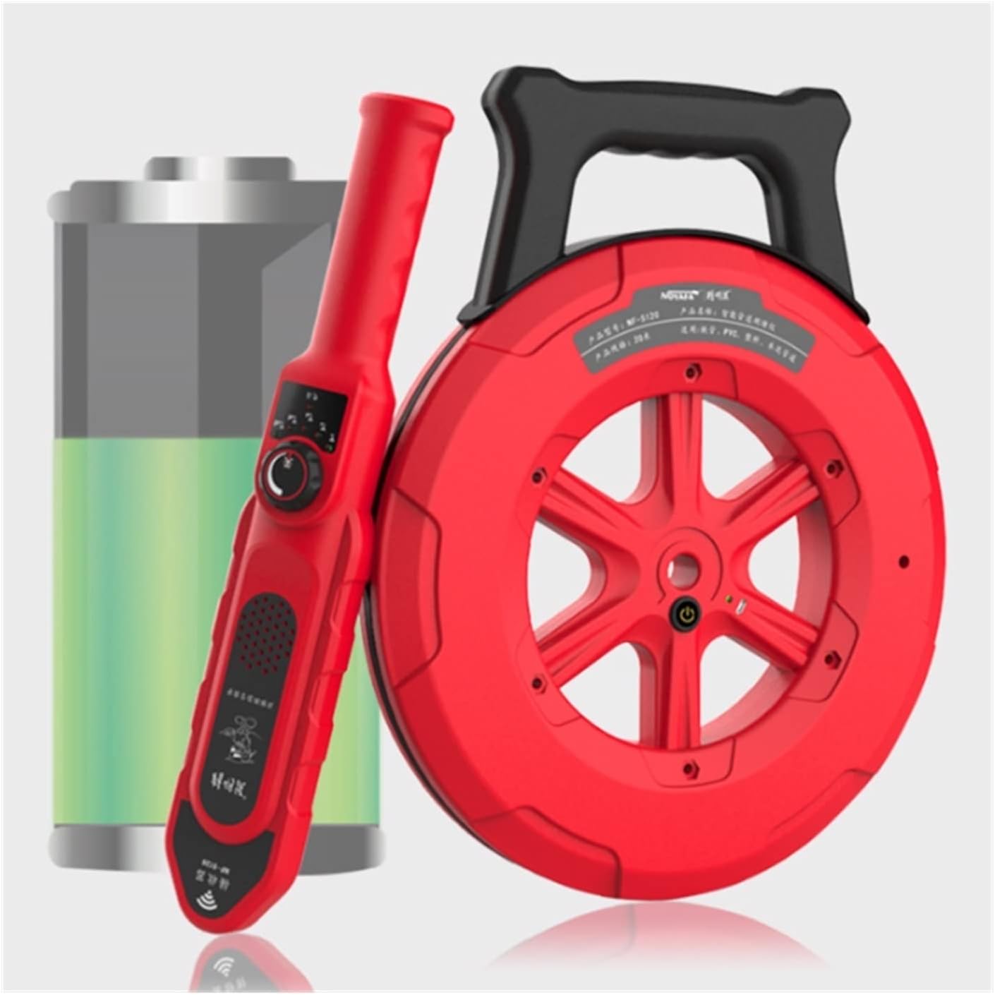 Tester Pipe Locators,Water Blockage Detector For PVC/Plastic/Metal Underground Pipeline Clog Sewer Finder 30M XT-630 with High Efficiency