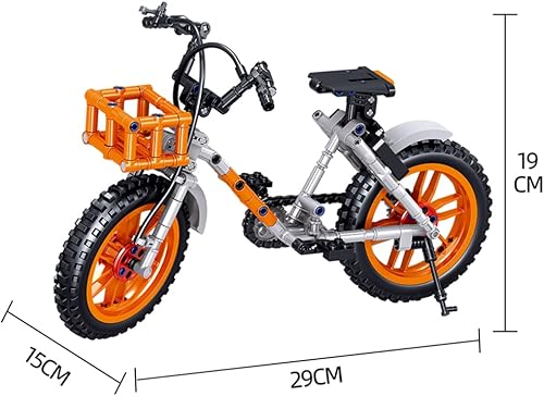 Miniatura 5 de Ulanlan Bloques de construcción de bicicleta, juego de construcción de modelo de bicicleta plegable, escala 16, kit de construcción de bicicleta de