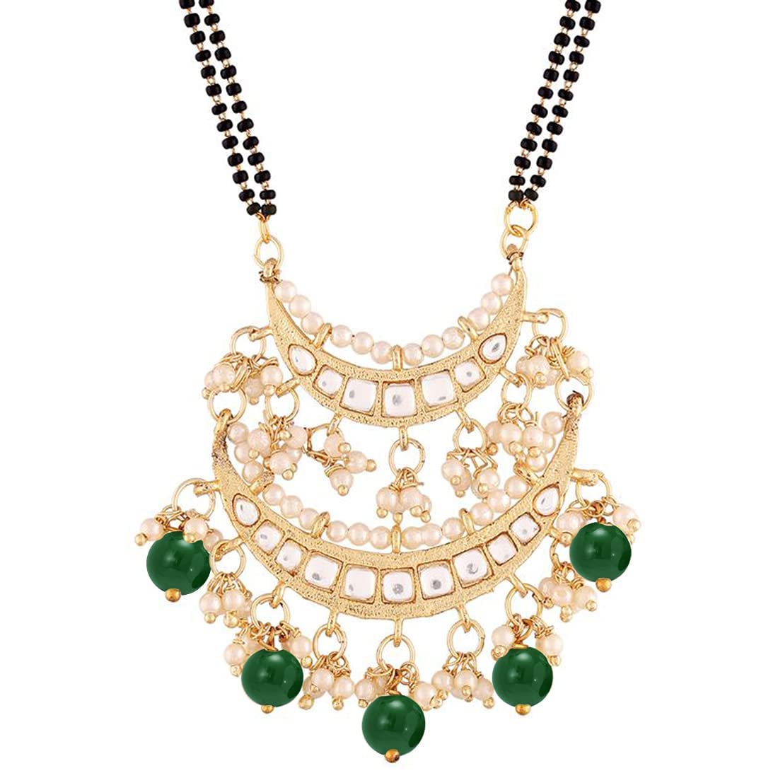 See full amazon price history chart for I Jewels 18k Gold Plated Traditional Pearl Kundan Studded Pendant with Black Bead Chain Mangalsutra for Women (D086G) I Jewels 18k Gold Plated Traditional Pearl Kundan Studded Pendant with Black Bead Chain Mangalsutra for Women (D086G) (B09KM352Y6) Amazon Price History, Amazon Price Tracker