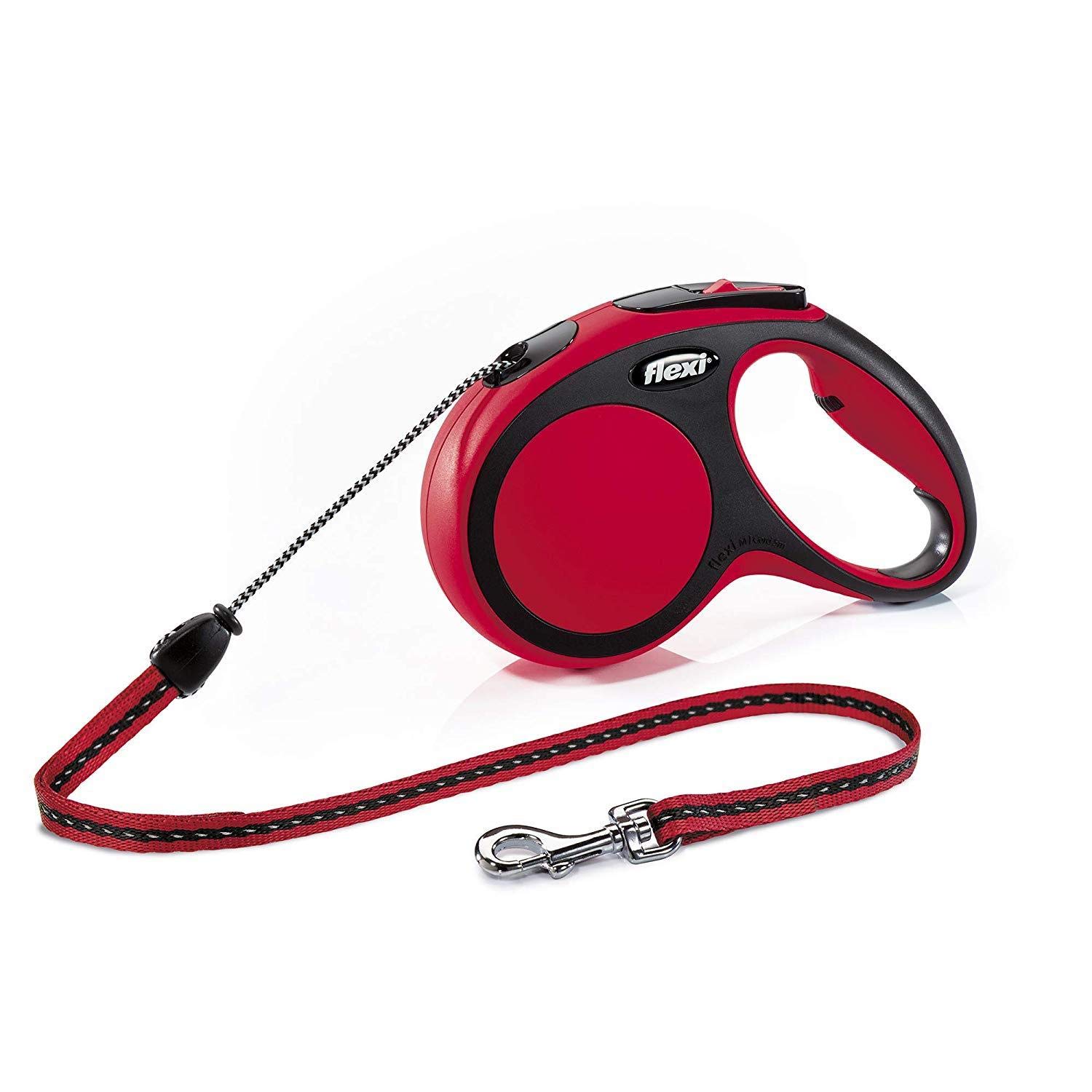 Flexi New Comfort Cord Medium, Retractable Leash 8M-20Kg-Red