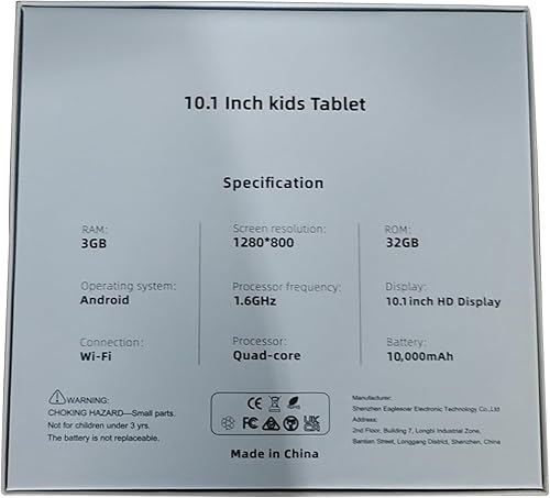 Miniatura 9 de MOOKIA Tableta para niños de 10 pulgadas Android 13 Tablet para niños 3-12 Quad Core 3+32GB Cámara dual GMS certificado WiFi Tablet control parental