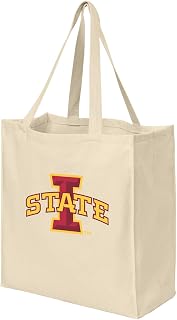 Reusable Iowa State Grocery Bags or ISU Cyclones Shopping Bags NATURAL COTTON