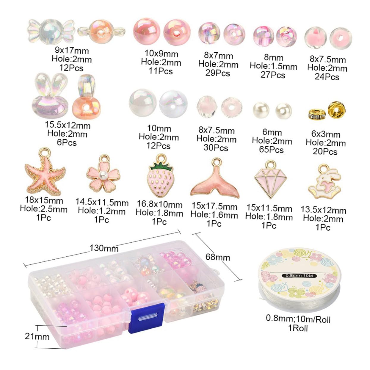 SHINEOFI 3sets Creazione Bracciali Fai Da Te Kit Di Accessori Per Gioielli Scomparti Per Perline Colorate Strumenti Pratici Per e Creazione Di Bracciali
