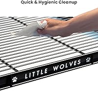 Vista 5 de Little Wolves Bandeja para orinal para cachorros, 22 x 22 pulgadas, bandeja de entrenamiento resistente a desgarros de servicio pesado
