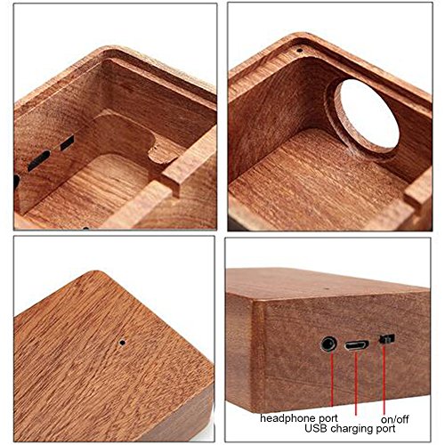Aolyty Portable Magic Wooden Speaker Stereo Induction Usb Charging Audio For Mobile Phones And Tablets(Dark Walnut Color) #TOP3