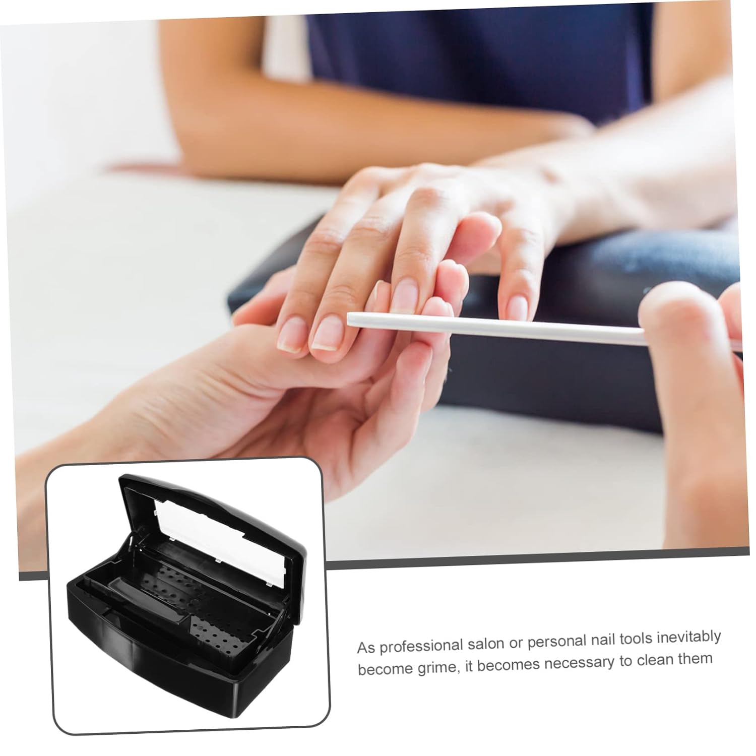 WOONEKY Nail Sterilizer Tray Organizer for Tweezers Manicure Tools Nail Art Tools Sterilizer Tray