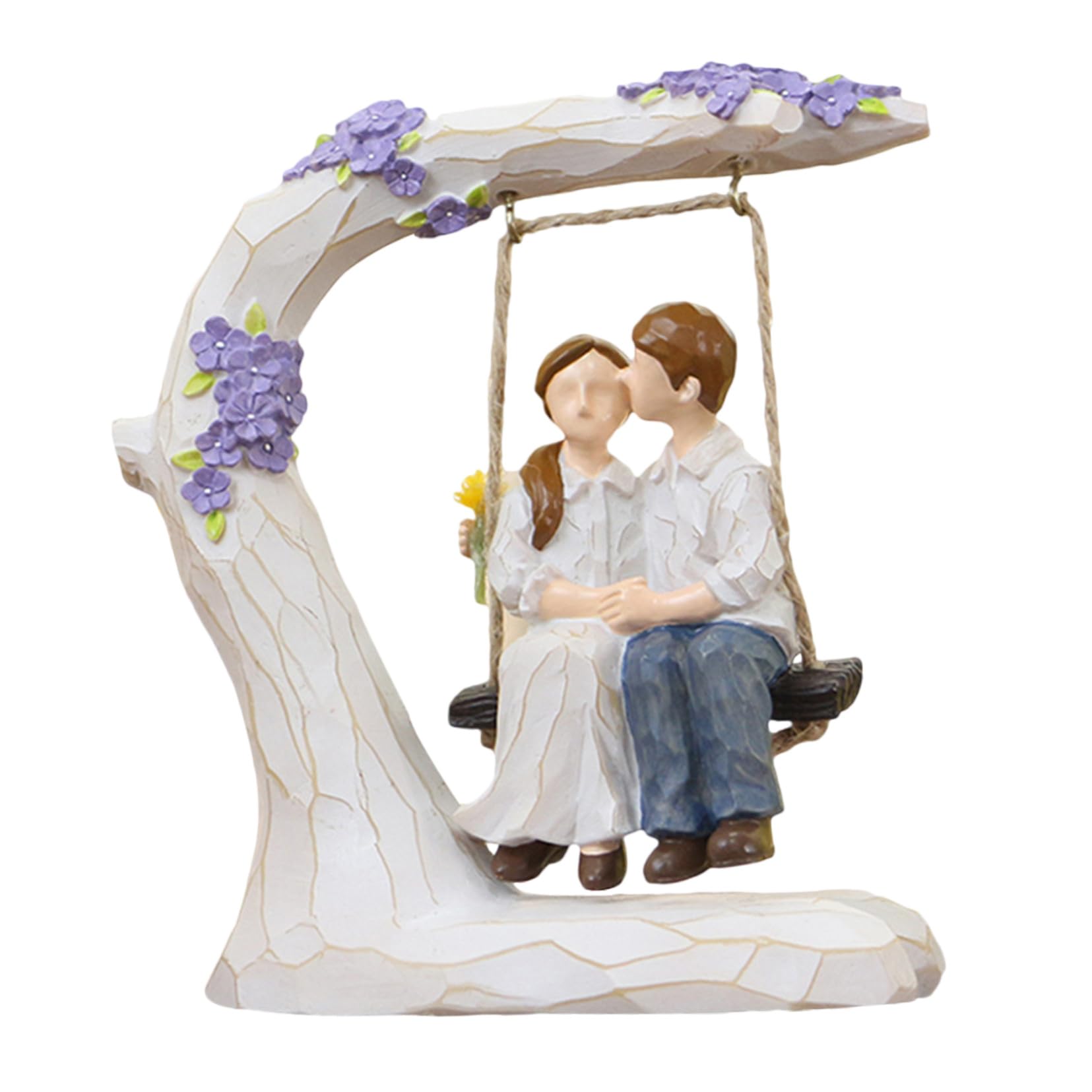 Figurine amoureux Homoyoyo sur une étagère de salon pour créer une ambiance romantique