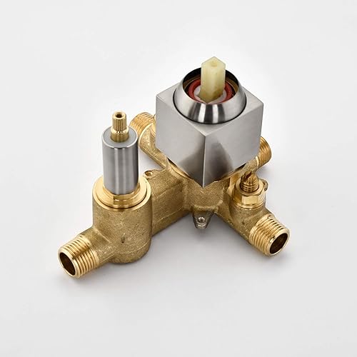 Miniatura 7 de sumerain Juego de grifo de bañera y ducha con válvula de equilibrio de presión antiquemaduras, cabezal de ducha de 8 pulgadas y boquilla de bañera