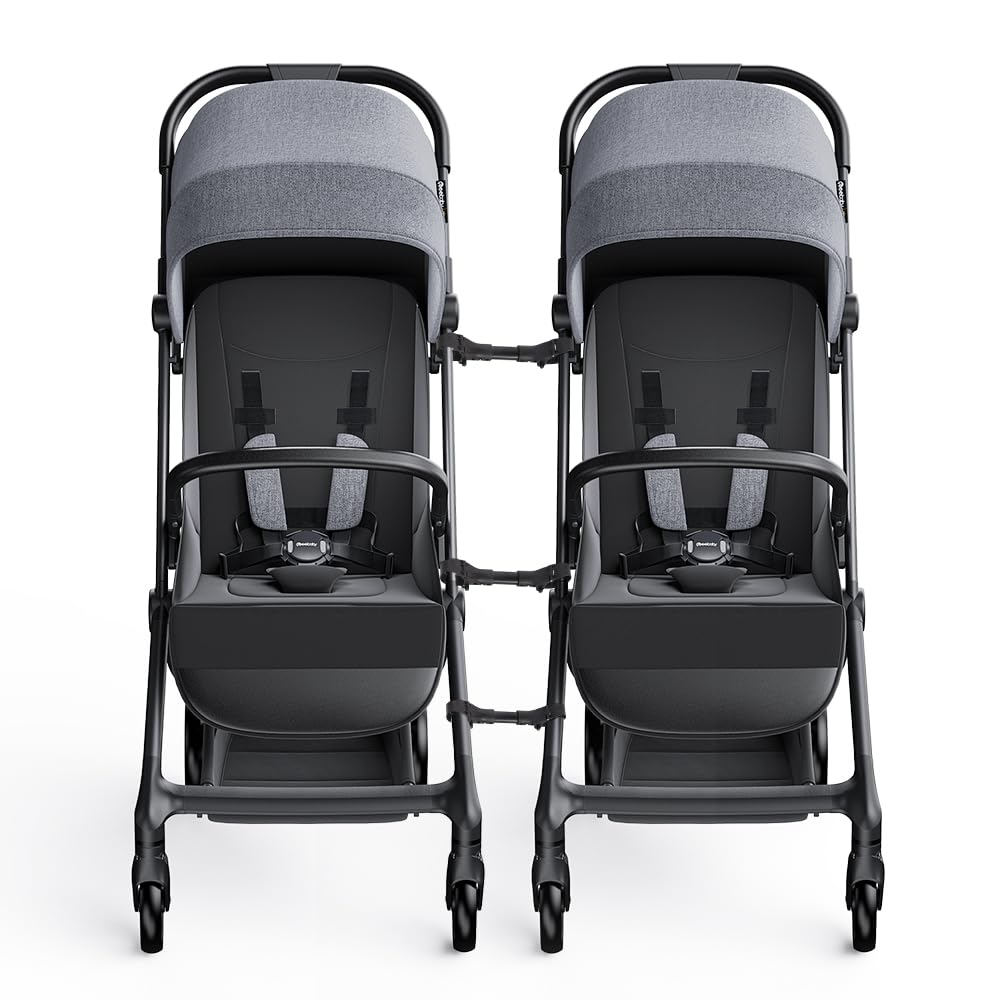 Connettore per Passeggino, HOVCEH 3 Pezzi Ganci Passeggino Gemellare, Accessorio per Passeggini Universali Facile Combinazione e Divisione