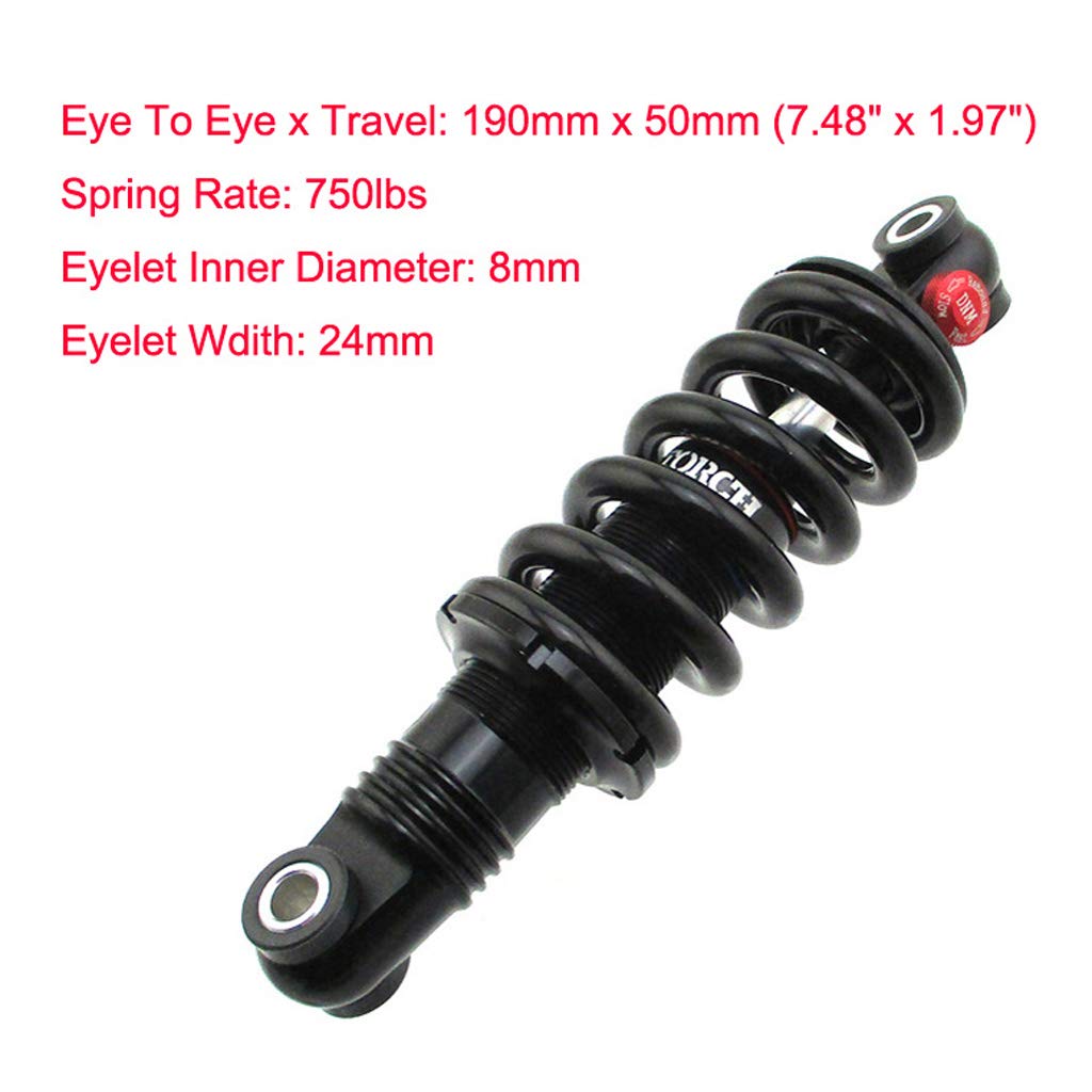 Race-Guy 190 x 50mm DNM DV22AR Coil Spring Rear Shock for Mountain