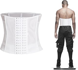 Vauki Cinturón abdominal para hombre, color blanco, Blanco, Talla única