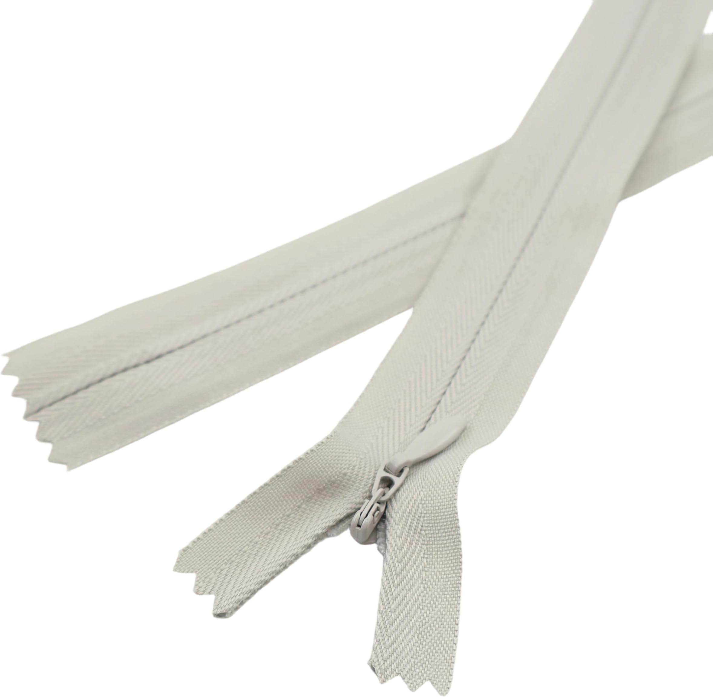 Leekayer 3# 6 Inch Invisible Zipper for DIY Tailor Sewing Craft 15cm Grey Nylon Coil Zippers Closed End Bulk 10 PCS/Pack (Grey,6")