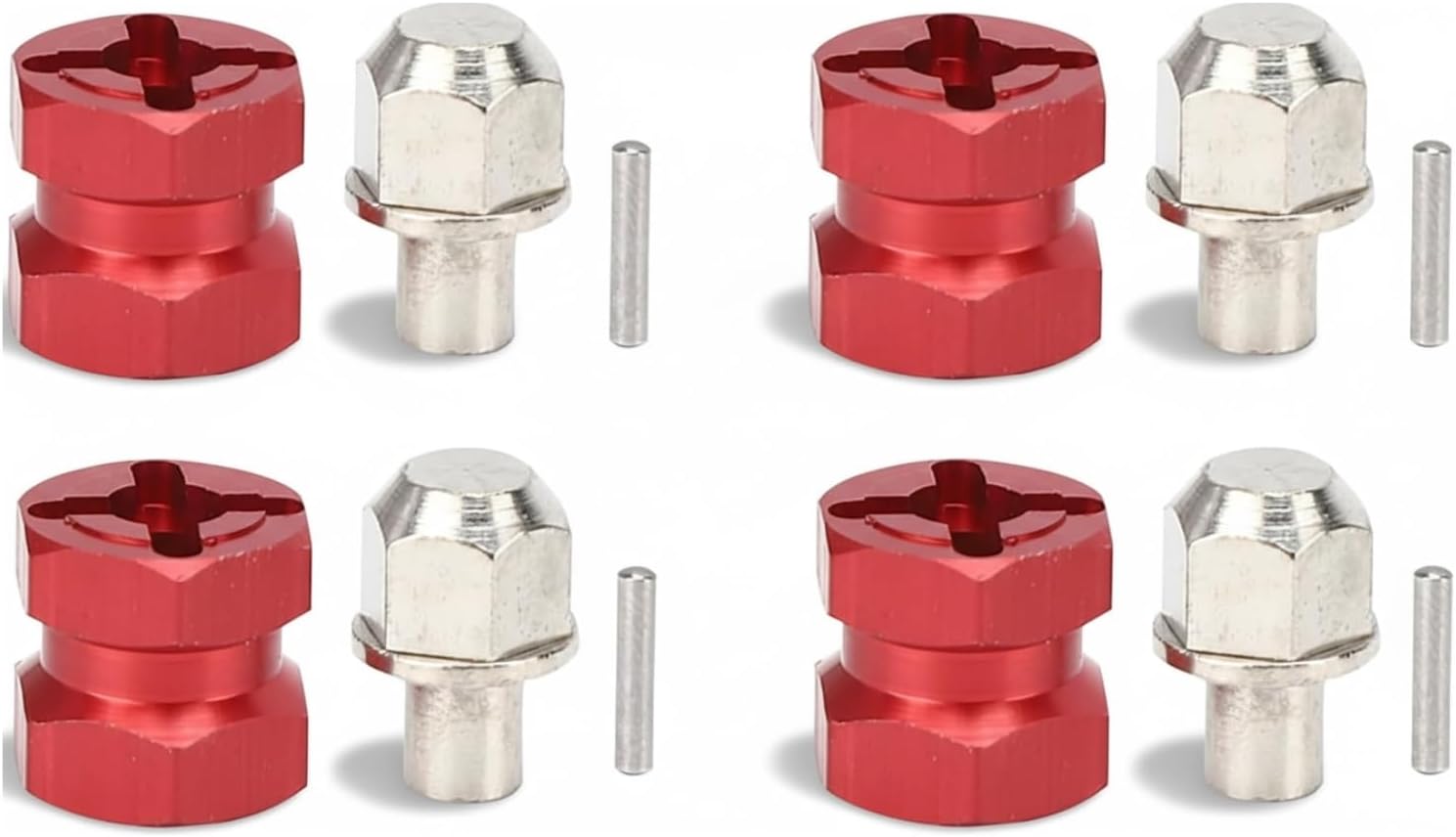 4Pcs RC Car Wheel Hub Adaptor, RC Wheel Hex Hub Metal Adaptor for Traxxas Hsp Redcat Remote Control Crawler Upgrade Part(12mm)