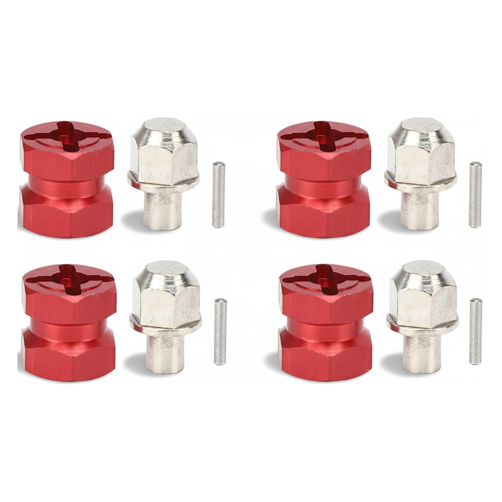 4Pcs RC Car Wheel Hub Adaptor, RC Wheel Hex Hub Metal Adaptor for Traxxas Hsp Redcat Remote Control Crawler Upgrade Part(12mm)