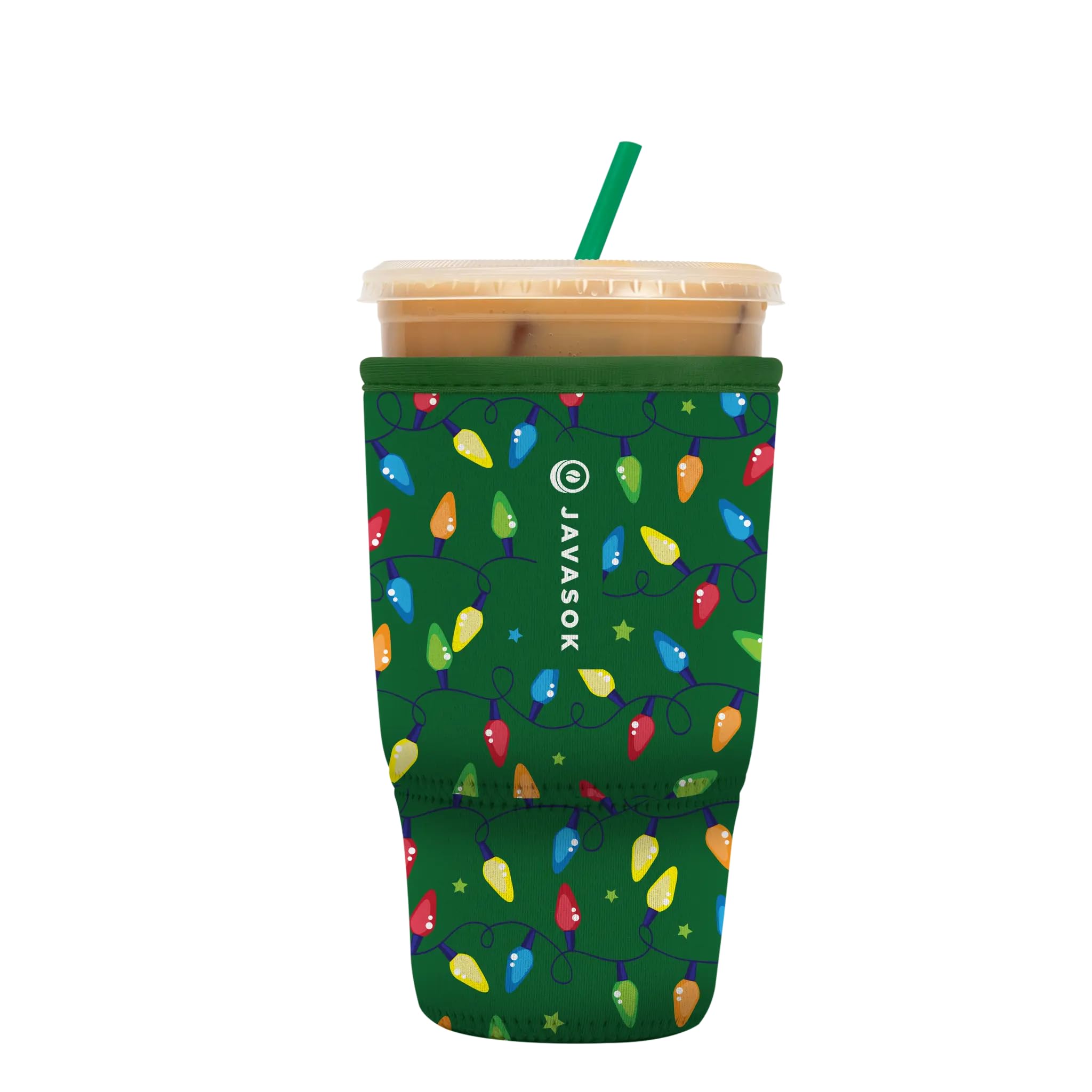 Sok It JavaSok Iced Coffee &amp; Cold Soda Insulated Neoprene Cup Sleeve (Get Lit, Large: 30-32oz)