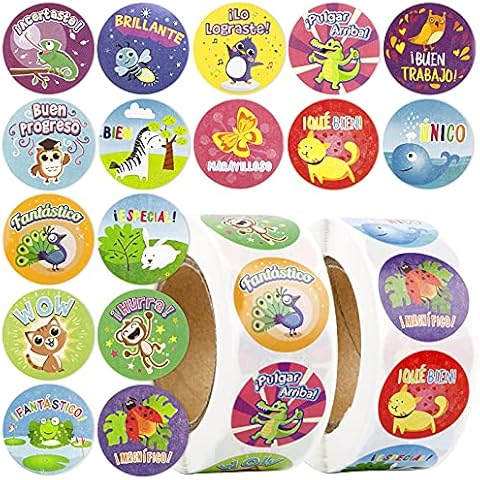 1000pcs Pegatinas de Recompensa Español Cover