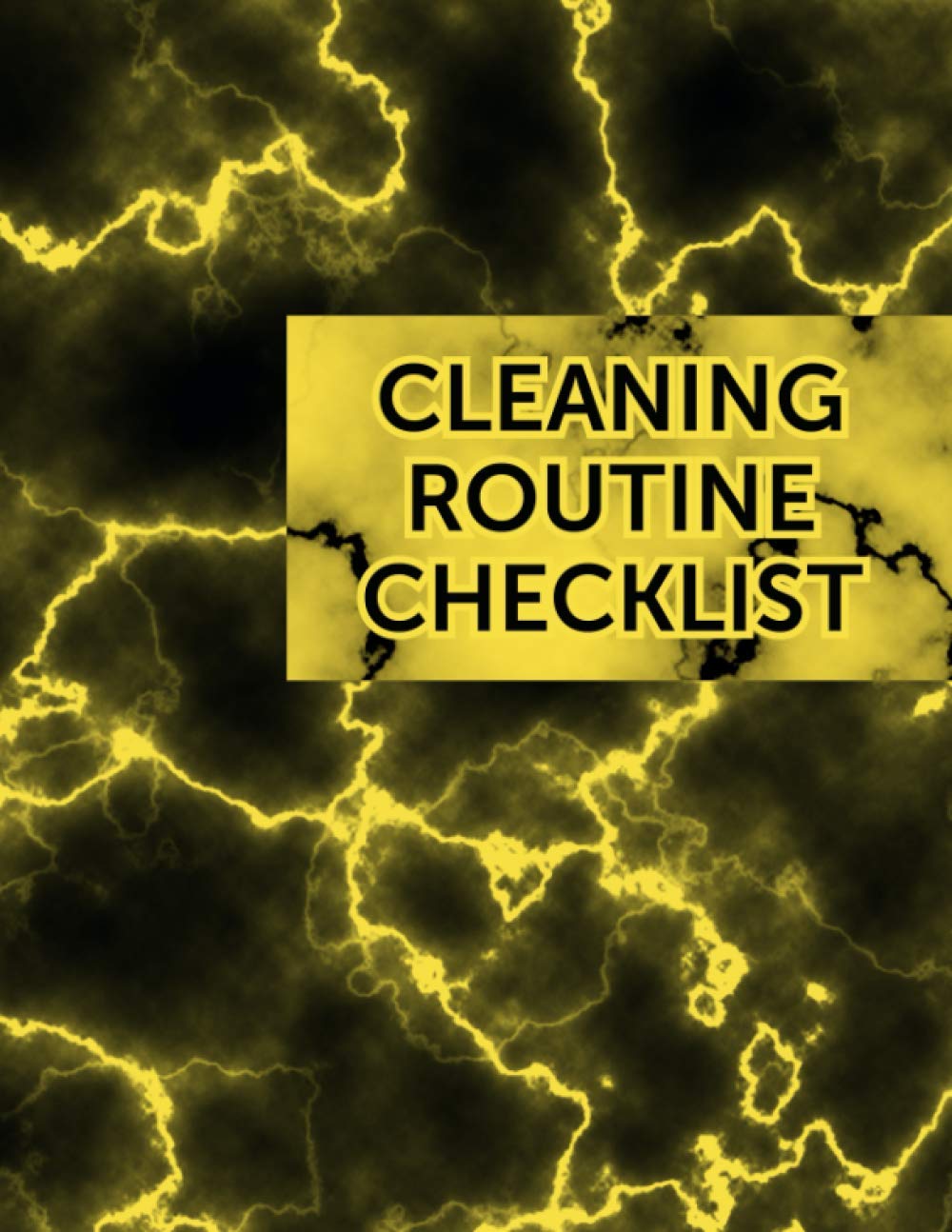Cleaning Routine Checklist: House Cleaning Checklist for Business or Home Use - Cleaning To Do List with Daily, Weekly, and Monthly Tasks Covering All Areas of the Home - Lightning Cover Design