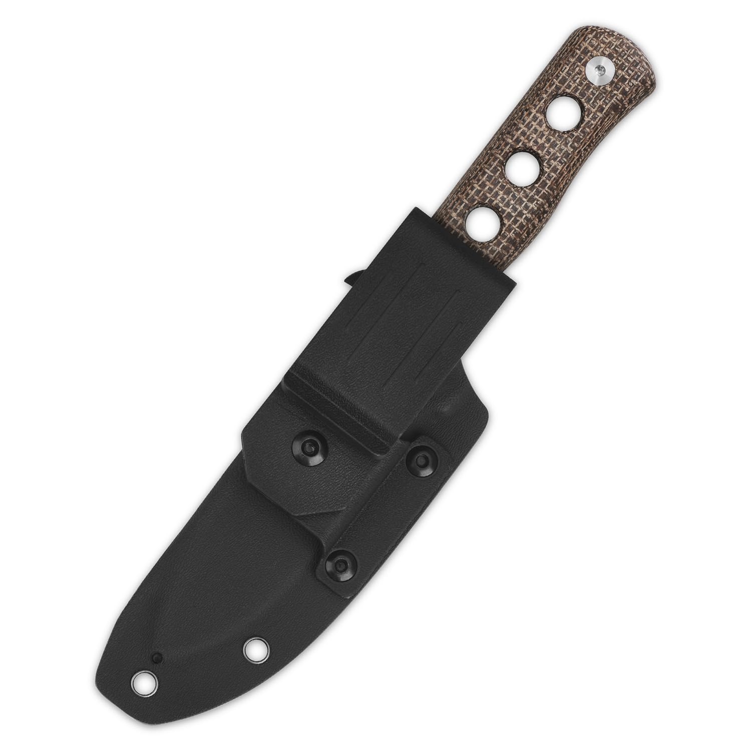 QSP Canary Fixed Blade Knife Brown Rough Micarta (4.25