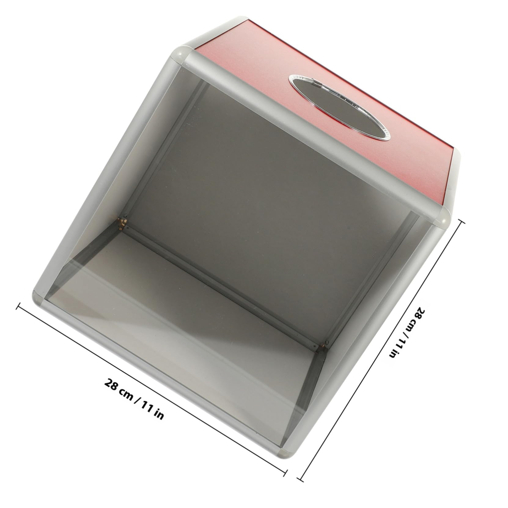 ABOOFAN Tombola Kasten und Zufällige Farbe Transparente aus Aluminiumlegierung Zufälliger Stil mit Dekorativem Design Multifunktionale Spendenbox Robuste für Vereine und Veranstaltungen