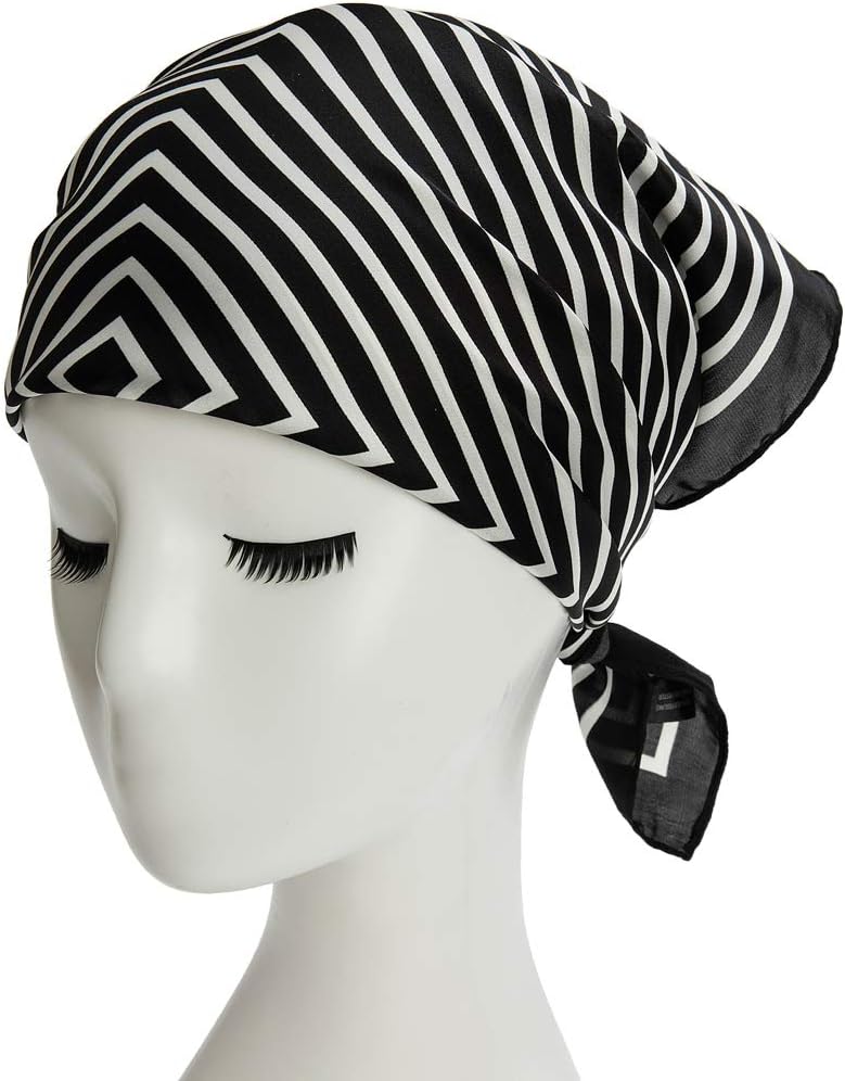 Silk Like Scarf Small Square Handkerchief Satin Ribbon Neck Scarfs for Women - Image 4