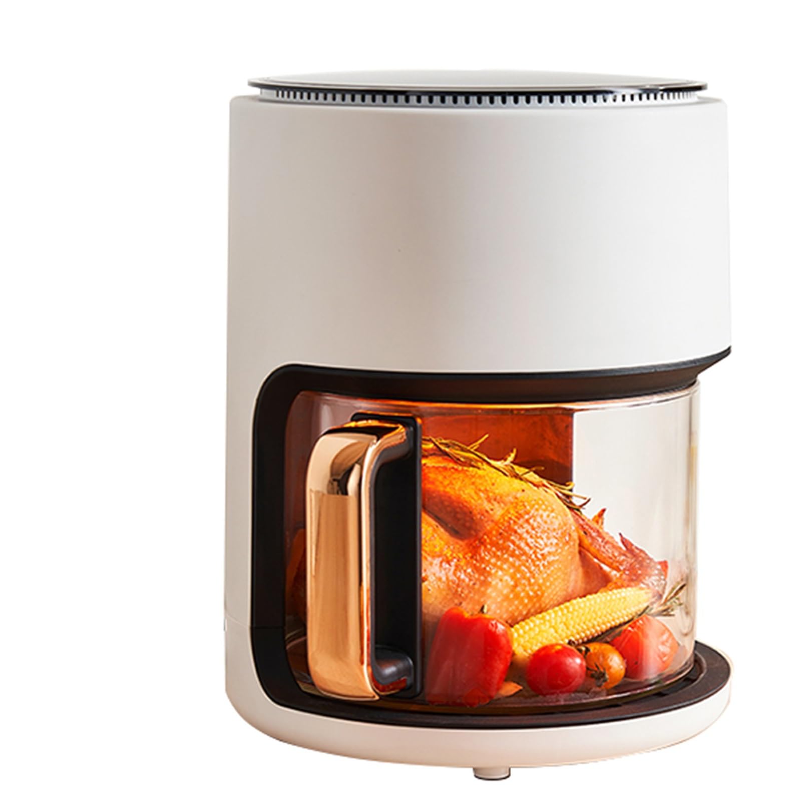 Freidora de aire visual multifuncional de vidrio de borosilicato for el hogar 4L, 5L, 5.5L de gran capacidad.(Size:5.5L smart)