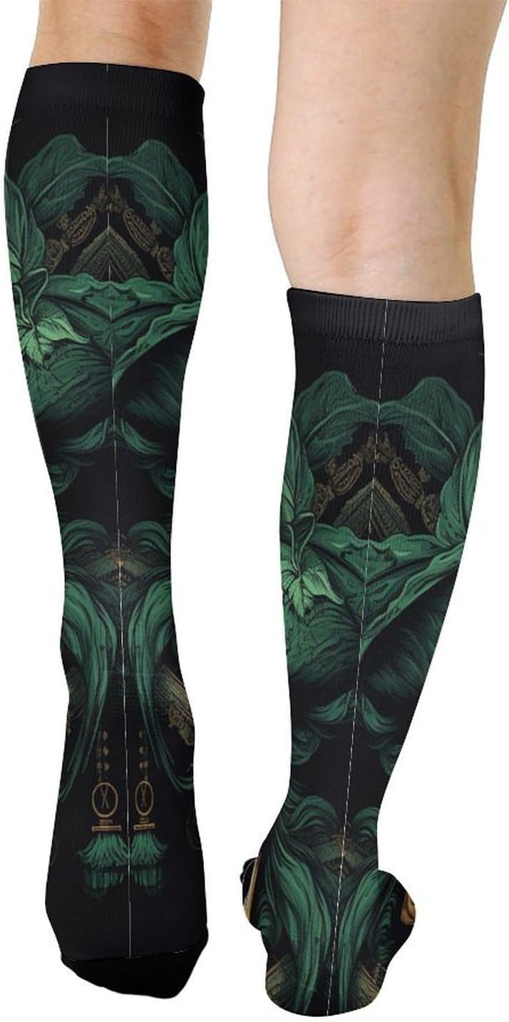 Knee High Socks Pirate Skull Long Tube Boot Seamless Toe
