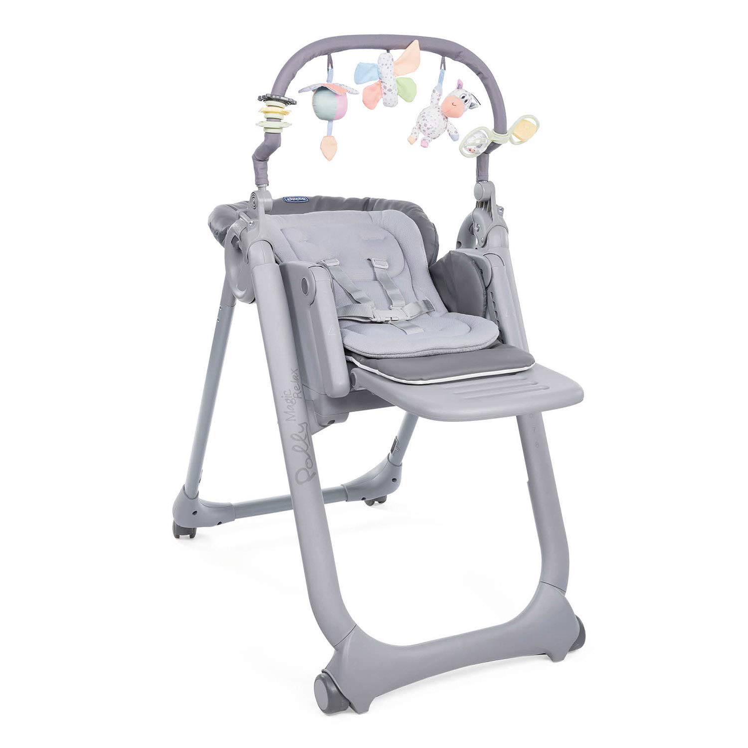 Chicco Polly Magic Relax Seggiolone Pappa Per Bambini 0 Mesi - 3 Anni, Grigio, 580.0 X Mm X 900.0 X Mm X 285.0