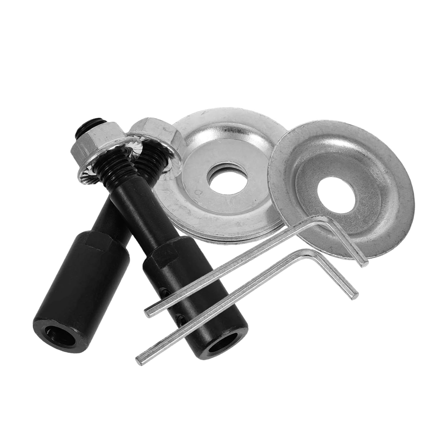 ABOOFAN 8mm Electric Motor Shaft Arbor Set for Bench Grinder 2 Sets Polishing Wheel Fixture and Rod Rotary Extension Shaft for Grinding Wheel Attachment