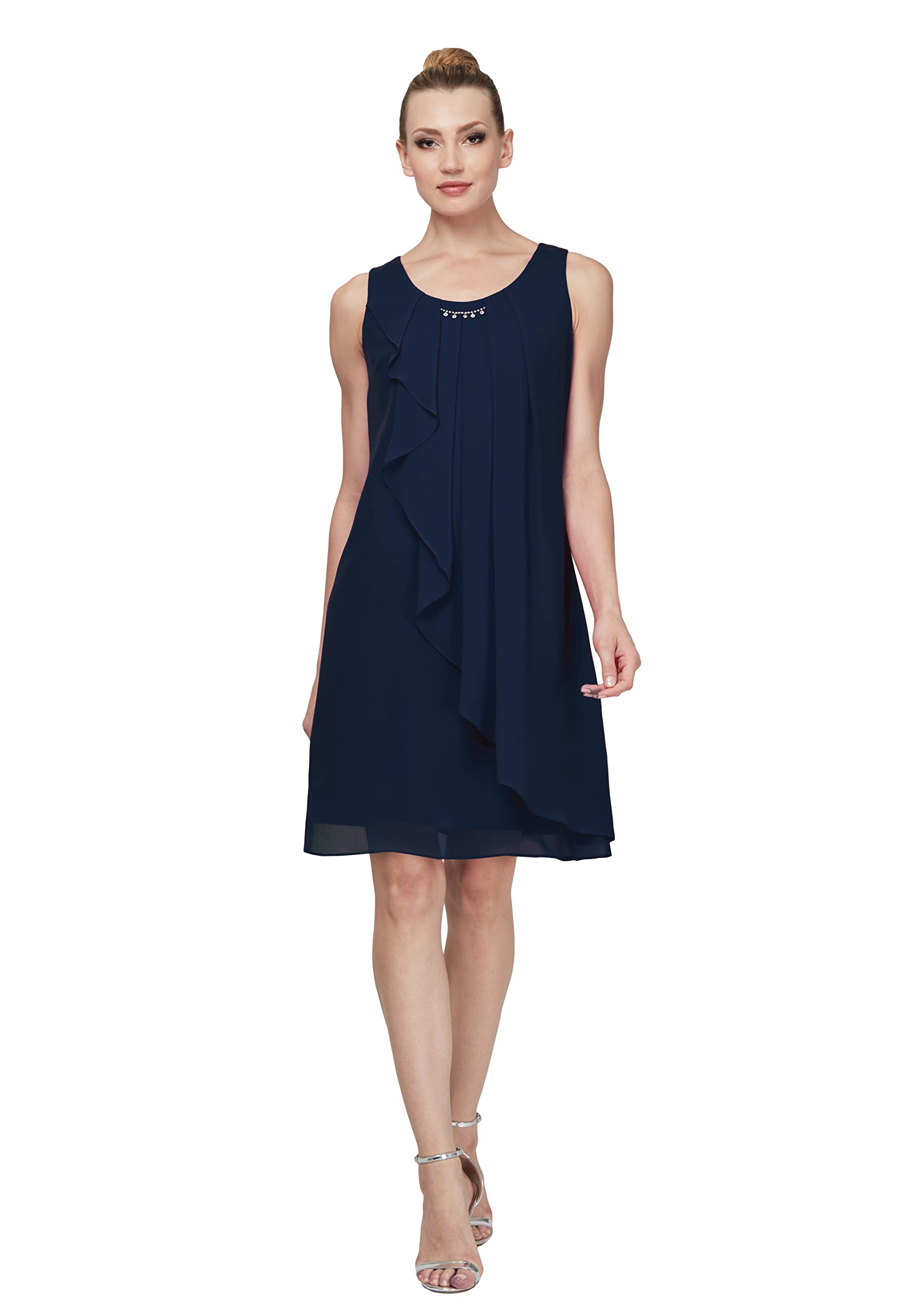 S.L. FashionsWomen's Sleeveless Tier Dress