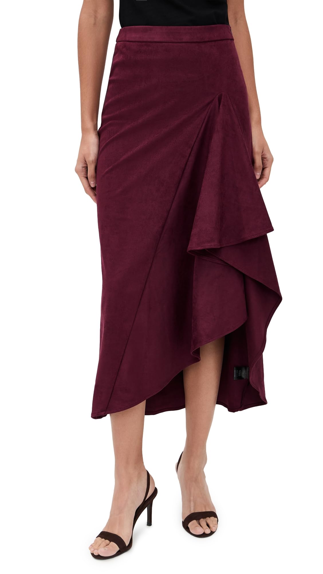 Line Dot Womens Valen Faux Suede Skirt