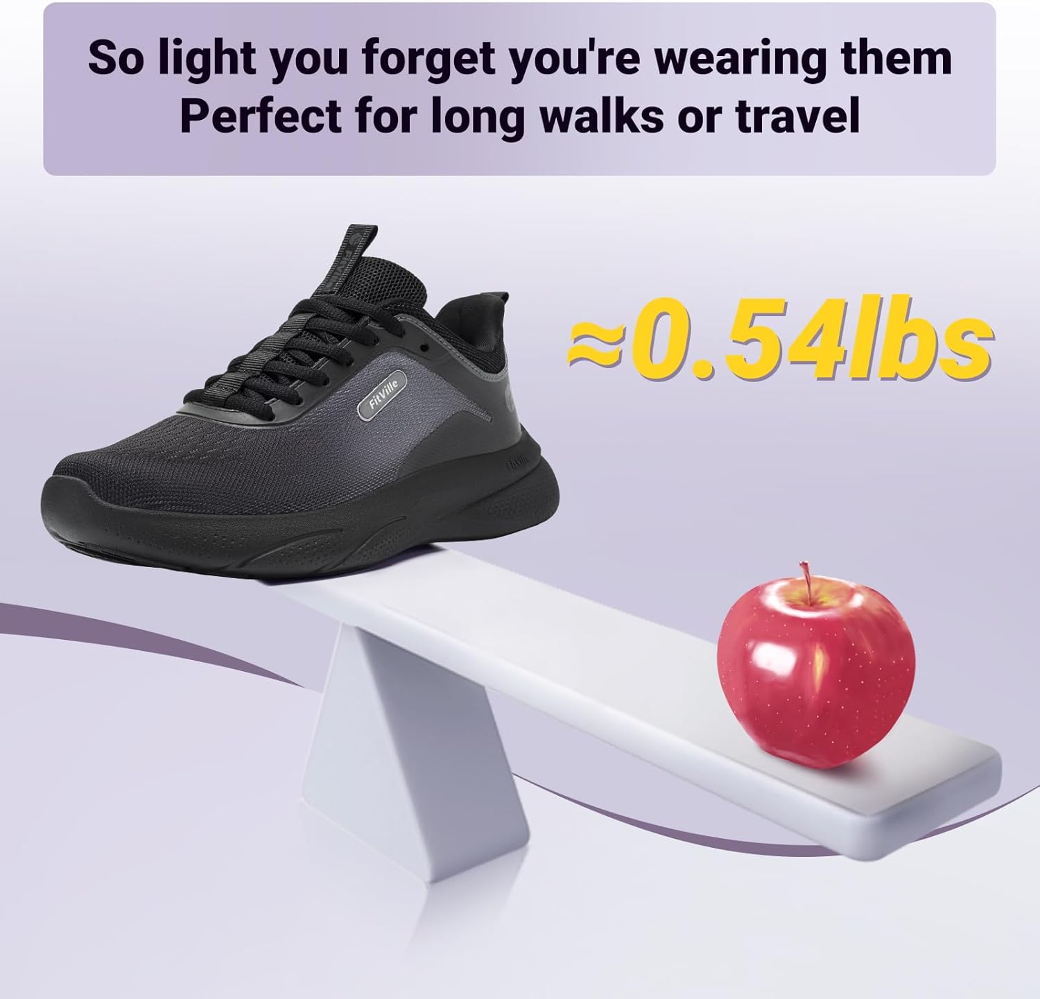 FitVille Extra Wide Shoes for Women, Hands Free Slip On Sneakers Lightweight Wide Walking Shoes Arch Support Comfortable Orthopedic Shoe for Standing All Day - ZephyrLite V4 - Image 4