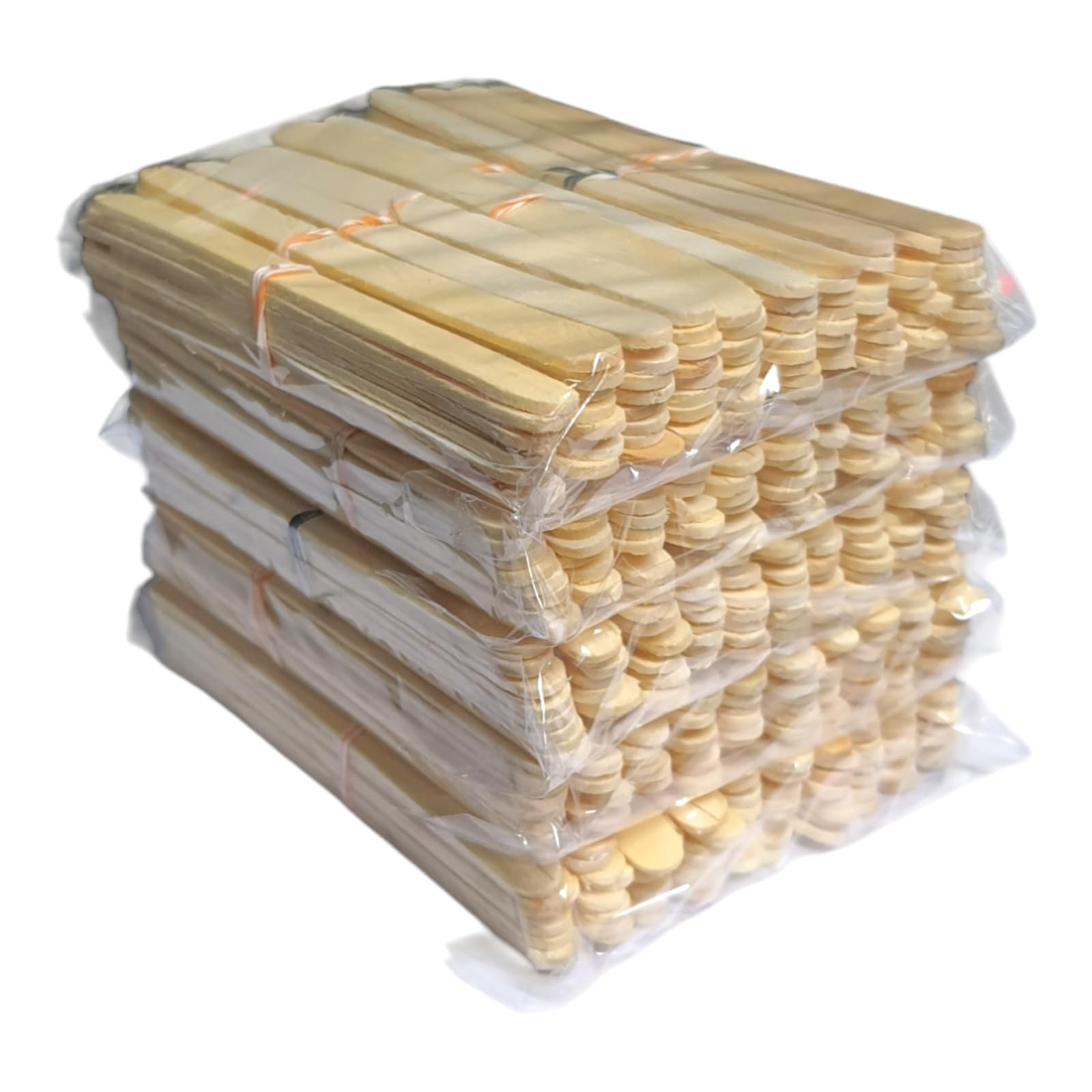 SHOPUNKLE Wooden Craft Sticks, Natural Colour, 150 mm Length, Bulk Pack of 400 (White)-image-42