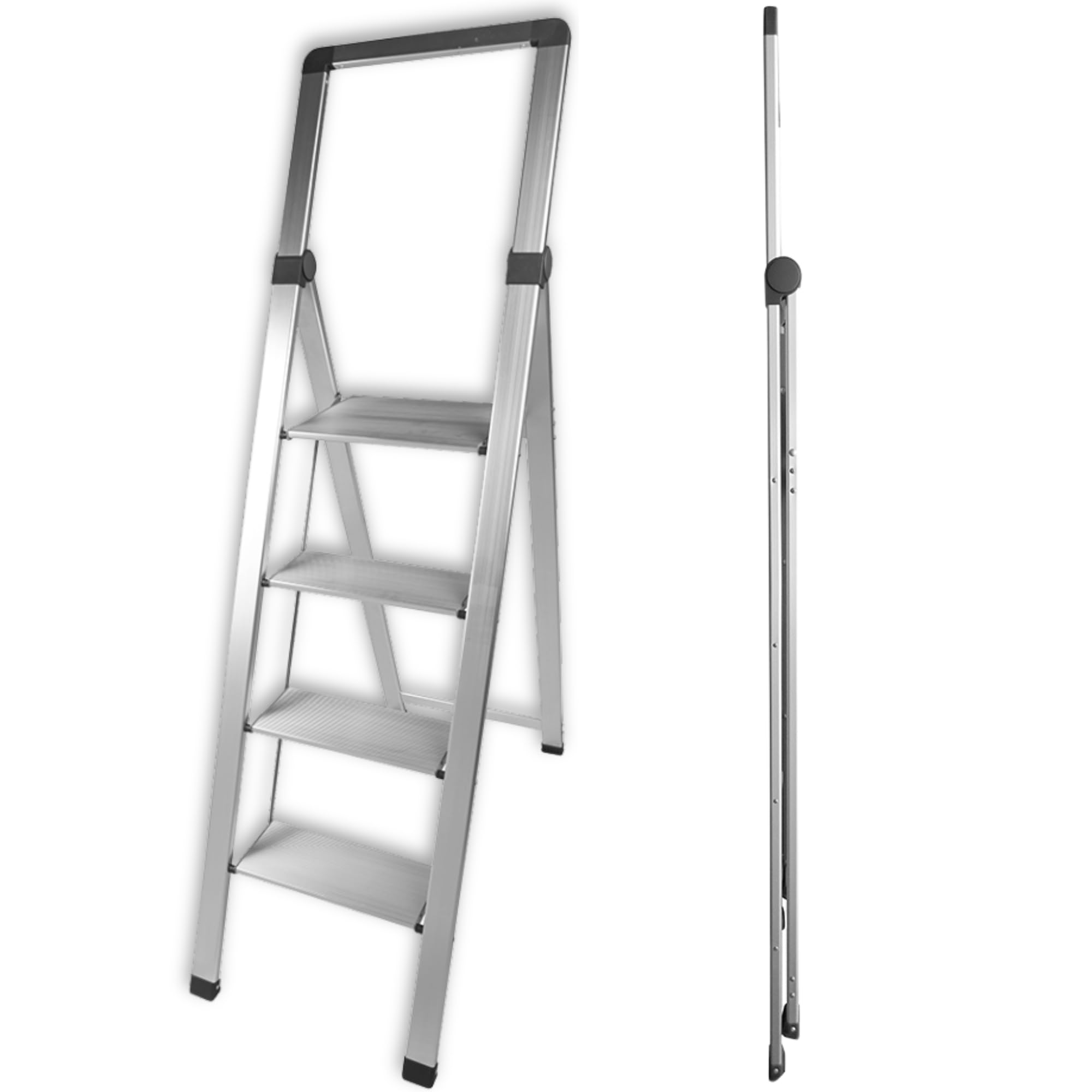 Escalera de 4 peldaños de Aluminio Pro extrafino