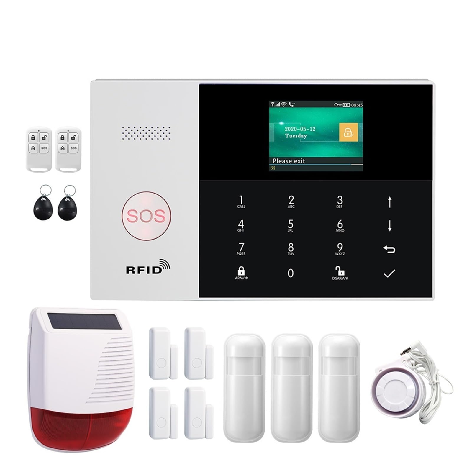 Système d'alarme anti-fausses alertes avec sirène autonome et RFID