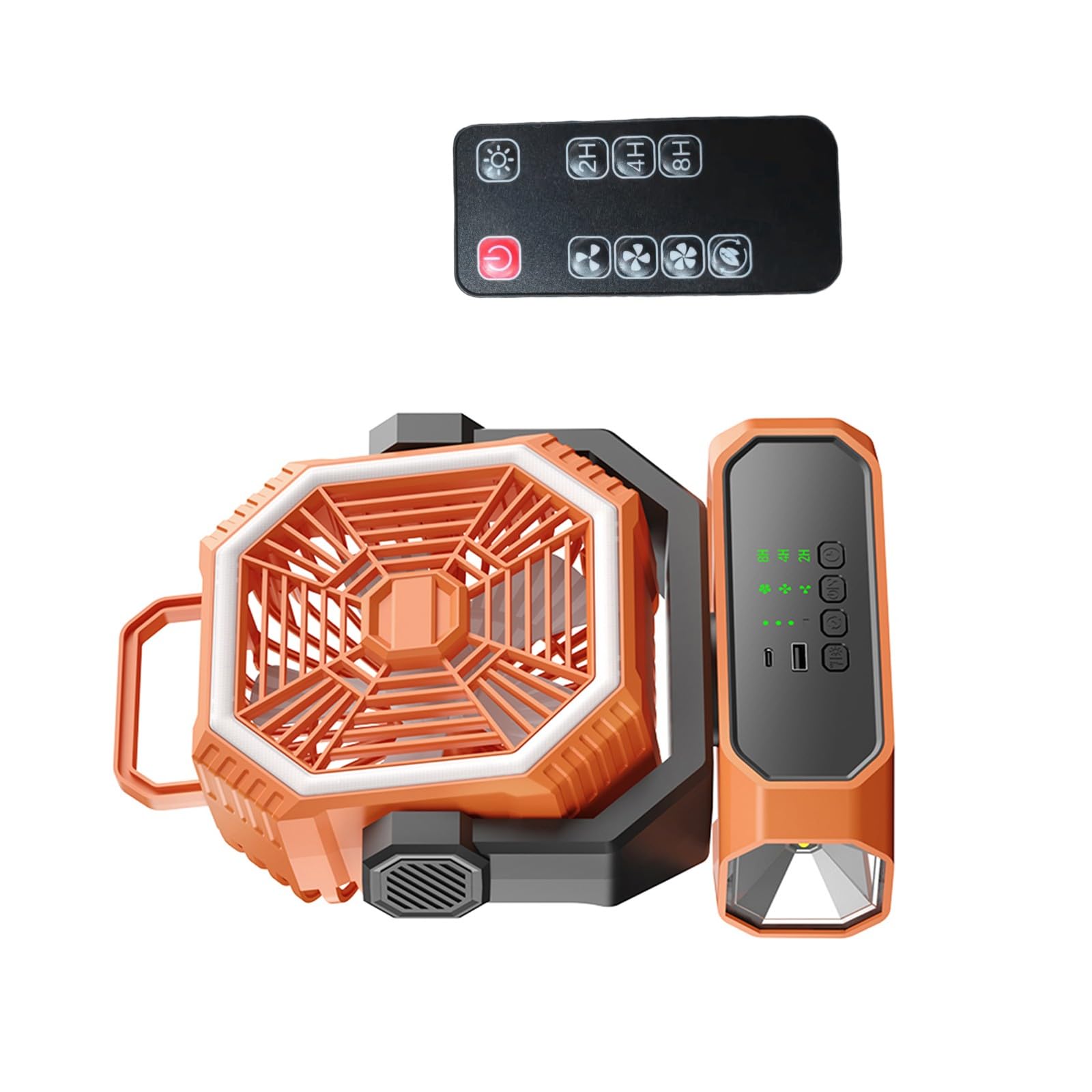 Ventilatore portatile da campeggio 20000 mAh 10000 mAh ricaricabile a batteria con luce LED e telecomandi LED Lanternn Fan