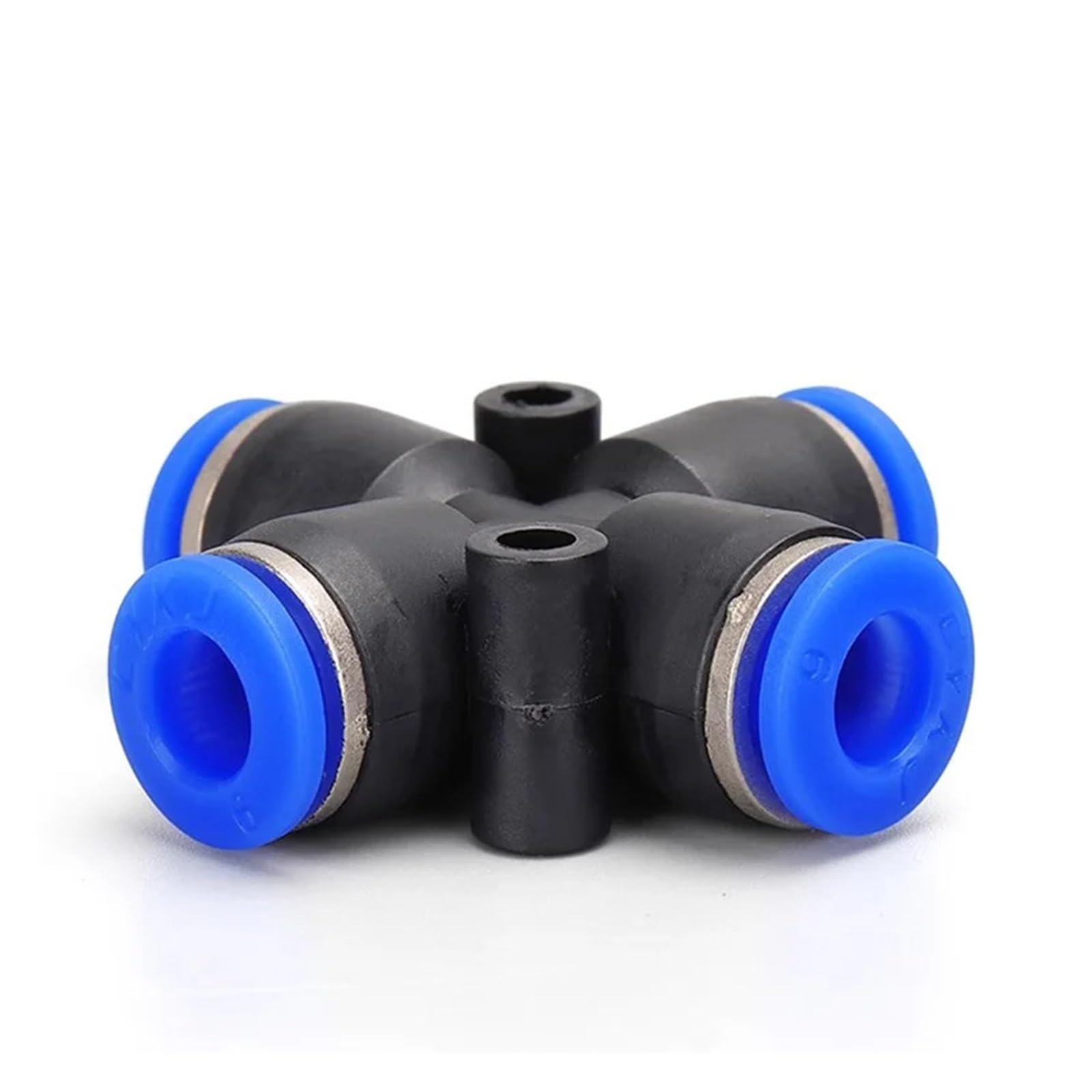 TaoHHU 50 piezas de accesorios neumáticos de plástico de 4 vías y 5 vías PK PZA, conectores rápidos for manguera de agua, empuje de aire rápido de 4 mm, 6 mm, 8 mm y 10 mm(PK-10,50 PCS)