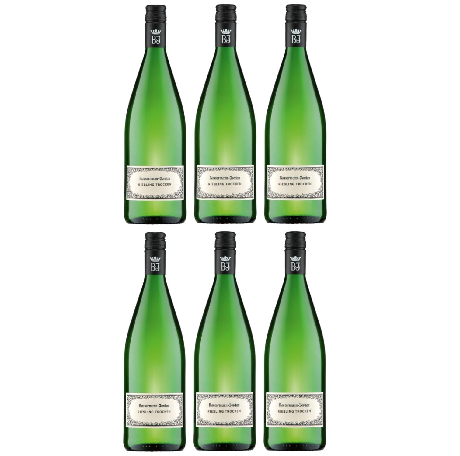 Bassermann-Jordan Riesling Weisswein Wein Trocken Pfalz Deutschland Inkl. FeinWert E-Book (6 x 1,0l)