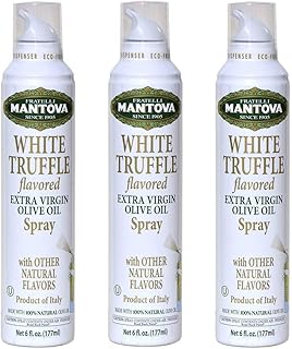 Mantova White Truffle Spray Extra Virgin Olive oil 8 oz, All natural product with no additives or aerosols, Product of Italy (Three Pack)
