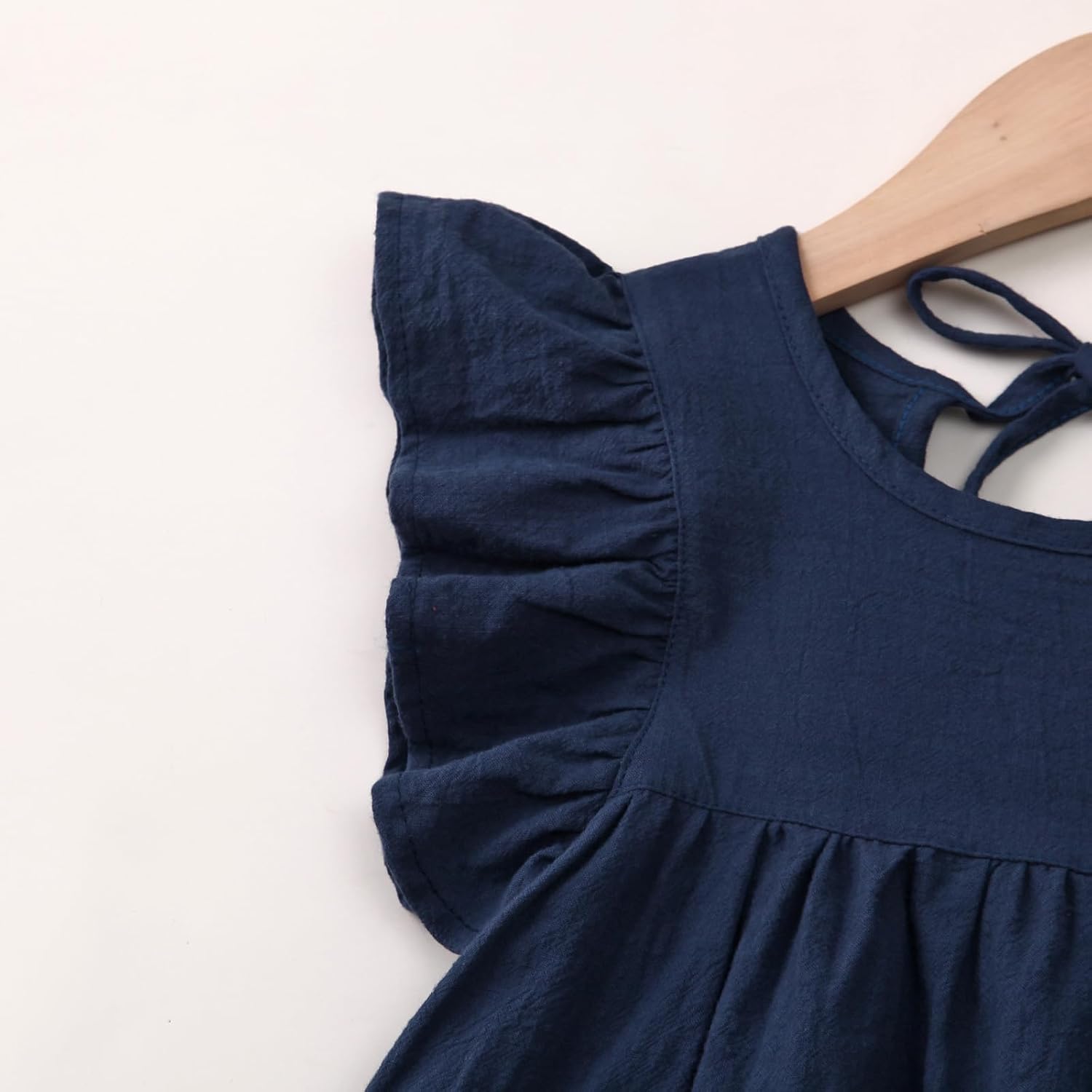 Toddler Baby Girl Dress Summer Cotton Linen Ruffle Halter Sleeveless Kids Casual Beach Party Dresses 1-6 Years - Image 2