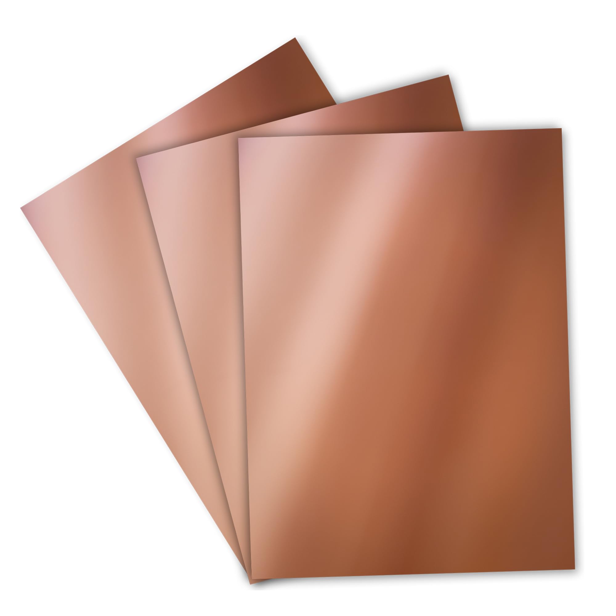 Papercutz A4 Copper Mirror Card High Gloss 250 GSM (10 Sheets) for Craft, Decorations, Card Making, Scrapbooking & Cake Topper, Durable, Coated Finish, Adhesive Friendly & Easy to Cut