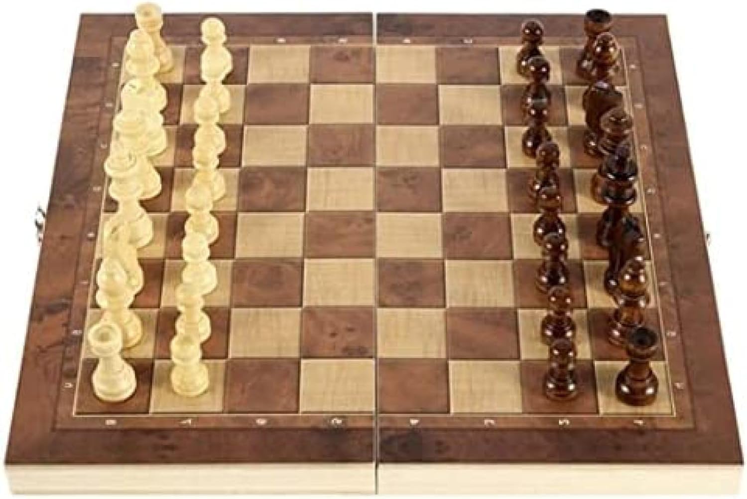 Set di Scacchiera, Set di Scacchi, Scacchiera Pieghevole in Legno, Gioco da Tavolo 3 in 1 per Adulti E Bambini, 11.4 * 11.4inch