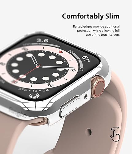 Miniatura 5 de Ringke Funda delgada de 1.575 pulgadas (1.575 pulgadas) compatible con Apple Watch Series 6, 5, 4, SE (2020), SE (2022), funda minimalista y sólida