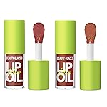 Beauty Glazed Big Brush Head Lip Oil, Ultra-Hydrating & Nourishing, Smooth Glossy Finish Lip Glow Oil, Shiny and Vegan Tinted Lip Gloss, Non-Sticky Formula (2, 107 HUGGING & 108 REBORN)