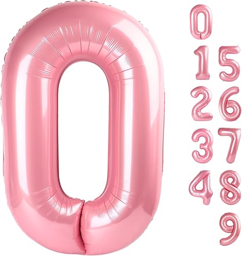 Vista 392 de Globos de números 0 de 40 pulgadas, globos negros de números para números 10, 20, 30, 40, 50, 60, 70, 80, 90, 100, globos de números 10, 20, 30, 40