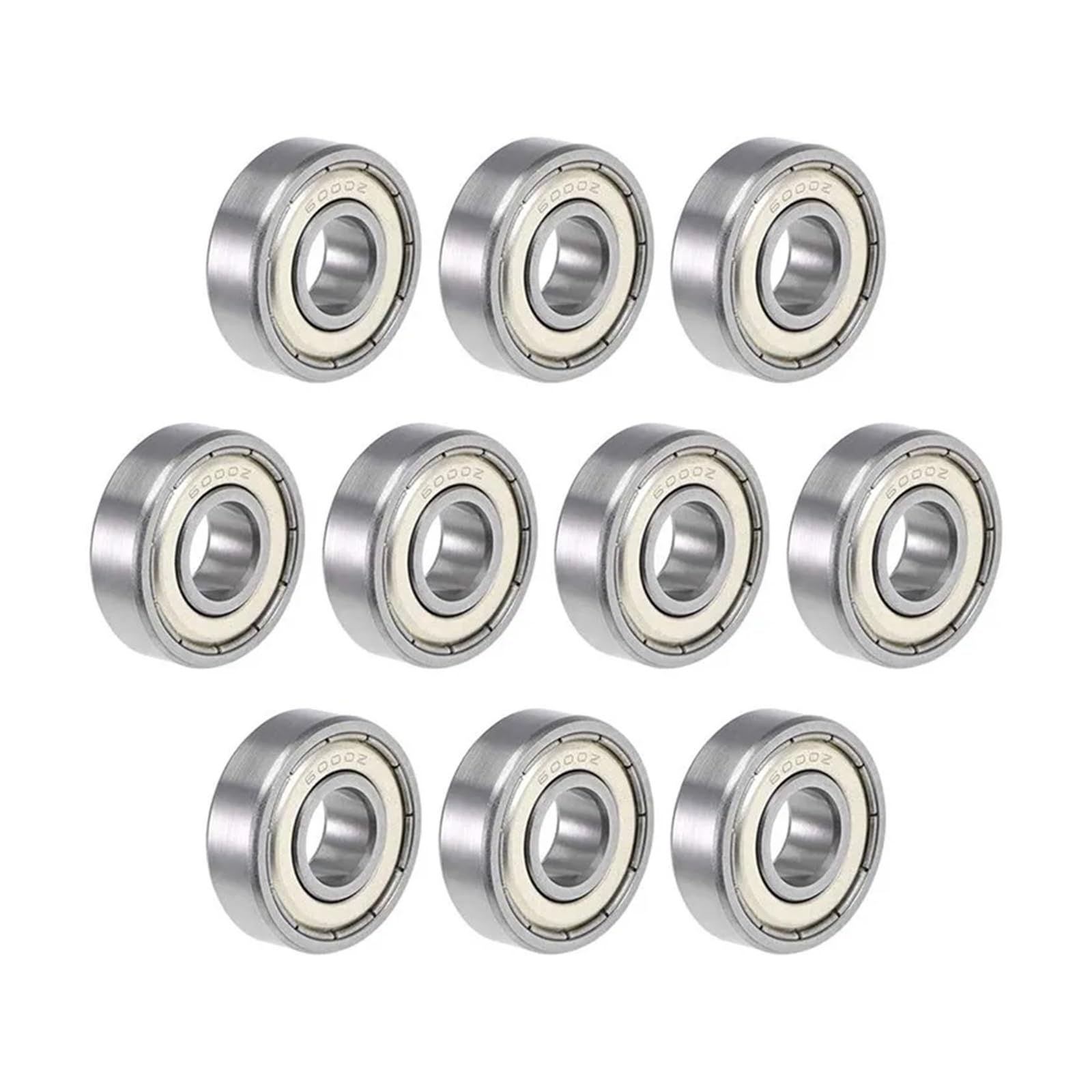 QAZYUIENW 10-Pack Bearings 6000ZZ ABEC-5 10x26x8 mm high Speed Low Noise deep Groove 6000 ZZ 2z Ball Bearings for Motor Applications