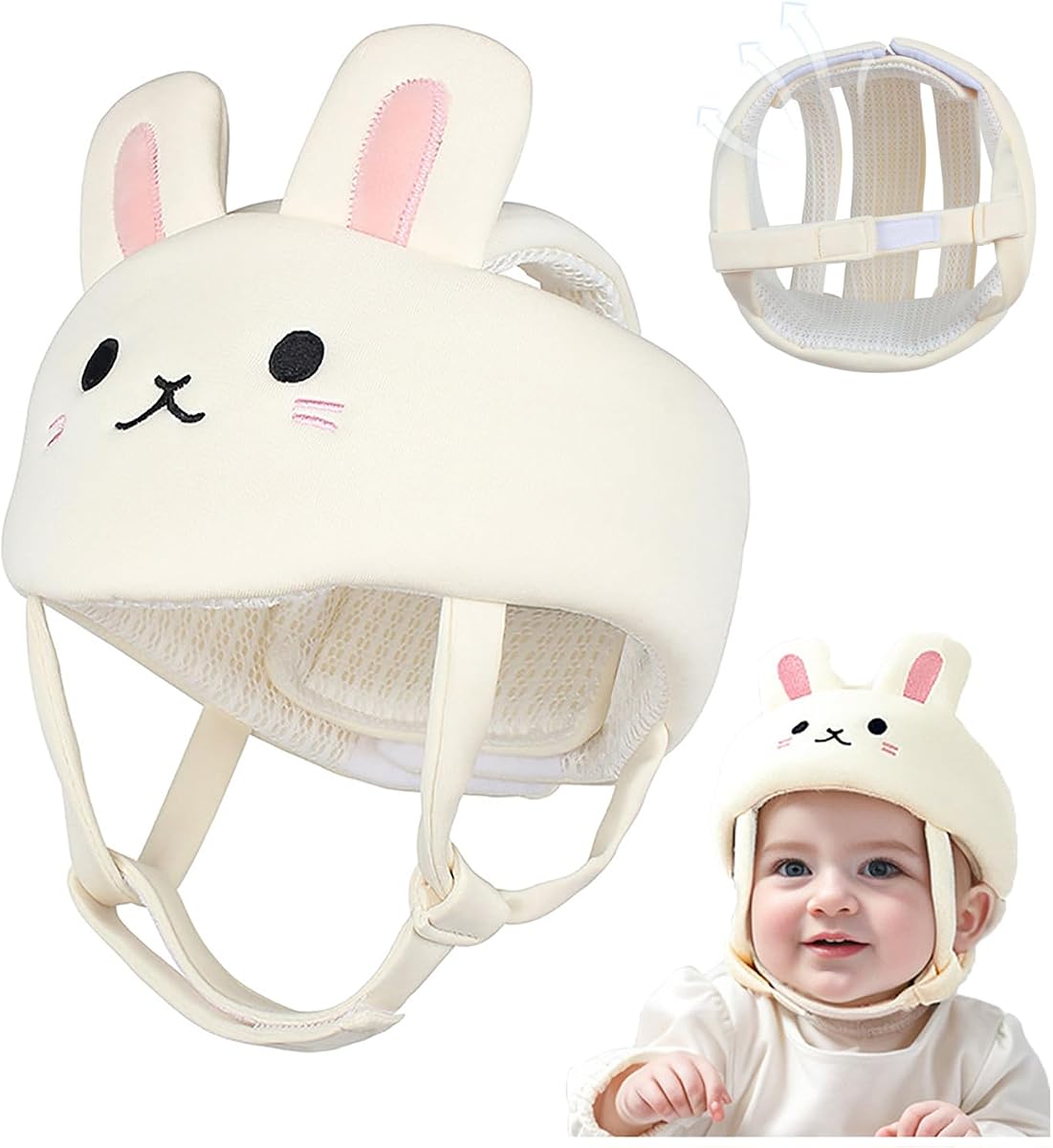 Baby Safety Helmet Soft Breathable Baby Head Protector for Crawling Walking Infants, Toddlers Ultra-Lightweight Anti-Collision,Suit 6-24 Month